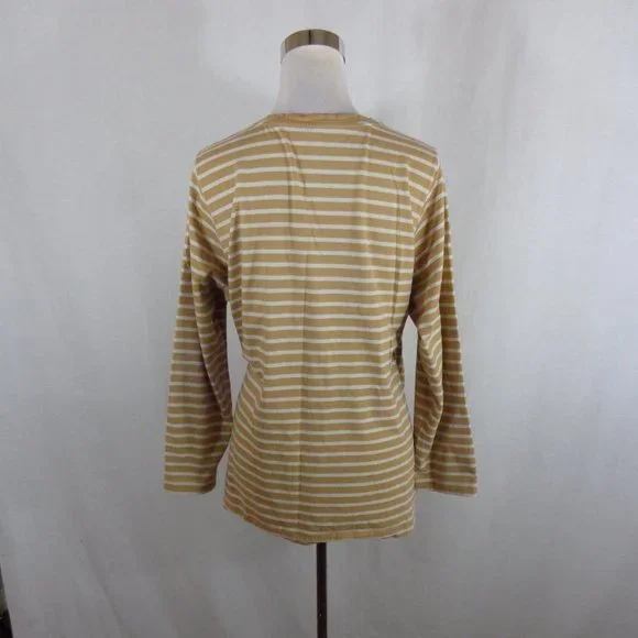 LANDS' END WOMEN'S SHIRT SZ 2X BROWN STRIPED - Picture 3 of 5